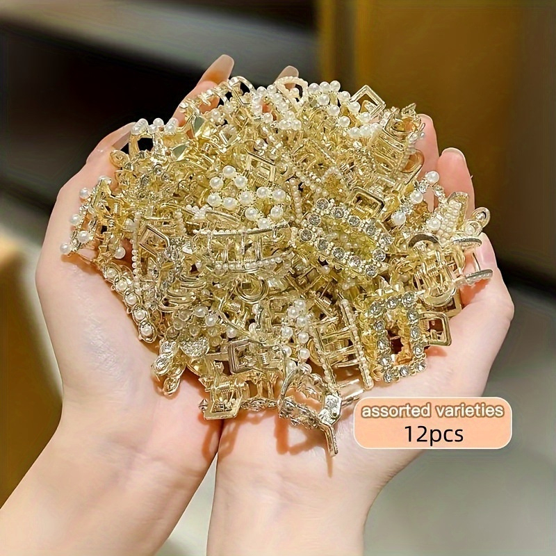 Set sponiek do vlasov so štrasami pre dievčatá – rozličné dizajny