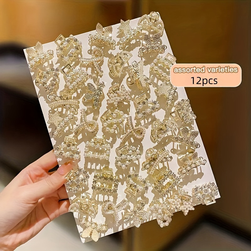 Set sponiek do vlasov so štrasami pre dievčatá – rozličné dizajny