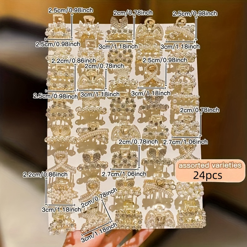 Set sponiek do vlasov so štrasami pre dievčatá – rozličné dizajny