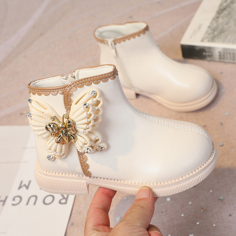 Dječje Mary Jane cipele za djevojčice - Gornji materijal: umjetna koža, Đon: prirodna guma, Bočni zatvarač (zip), Za djevojčice uzrasta 1–3 godine