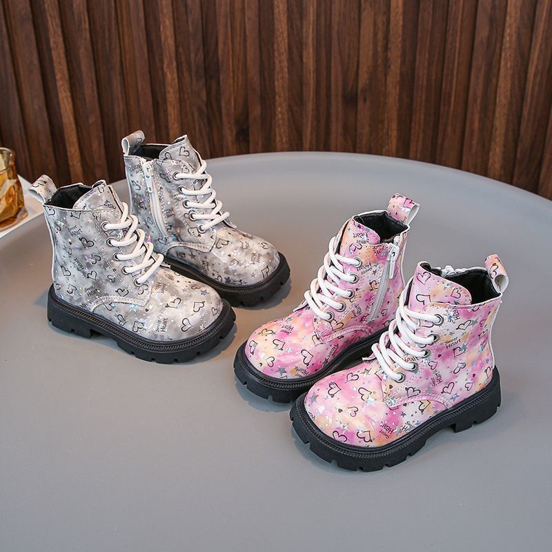 Djevojačke Martin čizme, za uzrast 1–3 godine, snježne čizme, bočni zip, gornji dio od sintetičke kože, potplat od prirodne gume