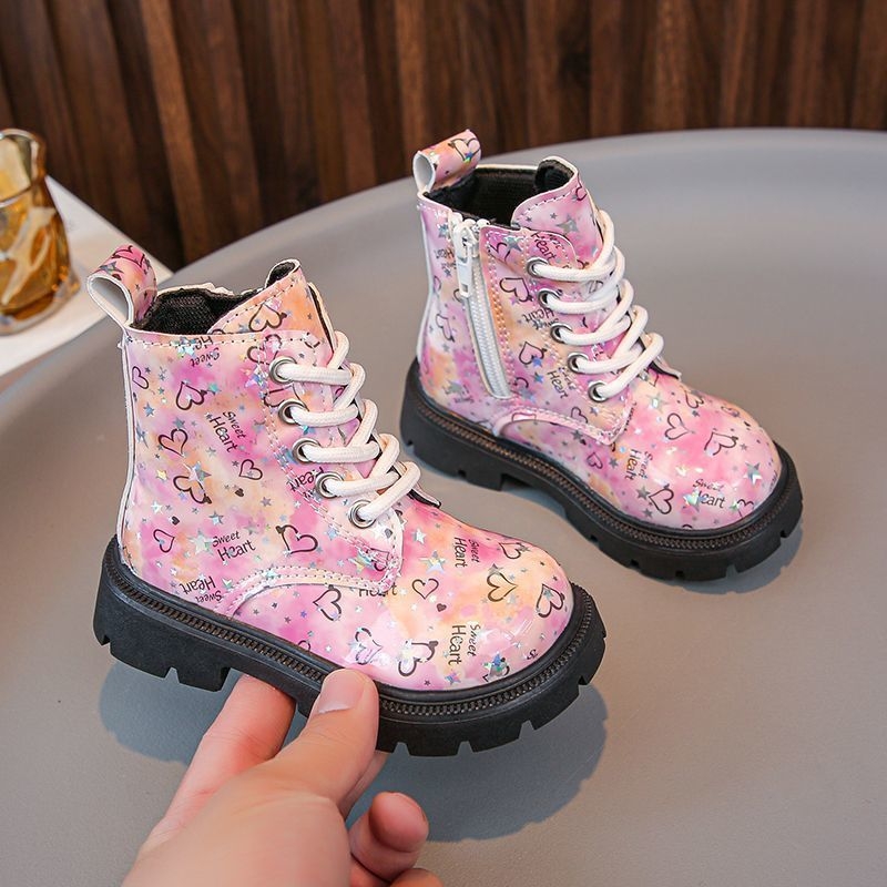 Djevojačke Martin čizme, za uzrast 1–3 godine, snježne čizme, bočni zip, gornji dio od sintetičke kože, potplat od prirodne gume