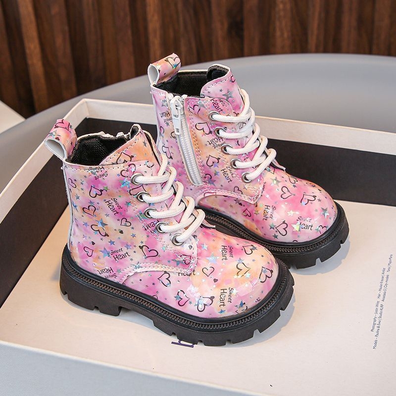 Djevojačke Martin čizme, za uzrast 1–3 godine, snježne čizme, bočni zip, gornji dio od sintetičke kože, potplat od prirodne gume