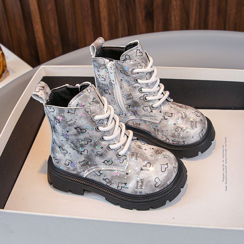 Djevojačke Martin čizme, za uzrast 1–3 godine, snježne čizme, bočni zip, gornji dio od sintetičke kože, potplat od prirodne gume