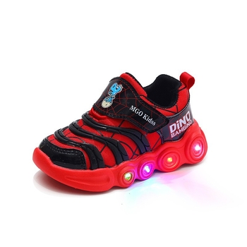 Svjetleće dječje sportske tenisice za uzrast 4–6 godina, gornji dio od umjetne kože, prozračne, lagane, protuklizne, đon PVC