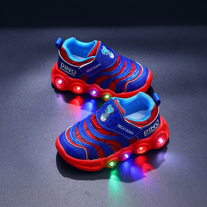 Svjetleće dječje sportske tenisice za uzrast 4–6 godina, gornji dio od umjetne kože, prozračne, lagane, protuklizne, đon PVC