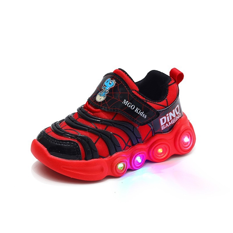 Svjetleće dječje sportske tenisice za uzrast 4–6 godina, gornji dio od umjetne kože, prozračne, lagane, protuklizne, đon PVC