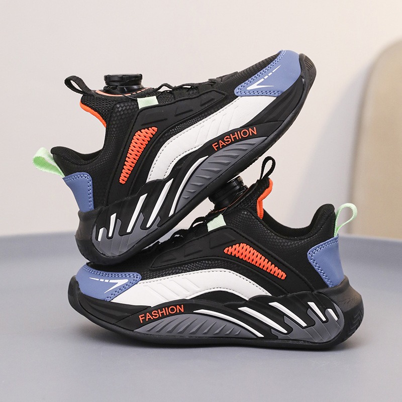 Dječje košarkaške tenisice za dječake, gornji dio od sintetičke kože, zatvaranje rotirajućim gumbom, MD taban, za uzrast 7-12 godina, izlazak jeseni 2024