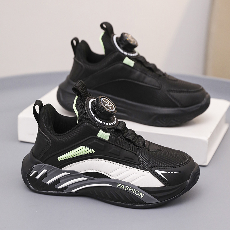 Dječje košarkaške tenisice za dječake, gornji dio od sintetičke kože, zatvaranje rotirajućim gumbom, MD taban, za uzrast 7-12 godina, izlazak jeseni 2024