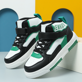 Dječje tenisice srednje visine s debelim đonom, kopča na Velcro, od umjetne kože, vodootporne