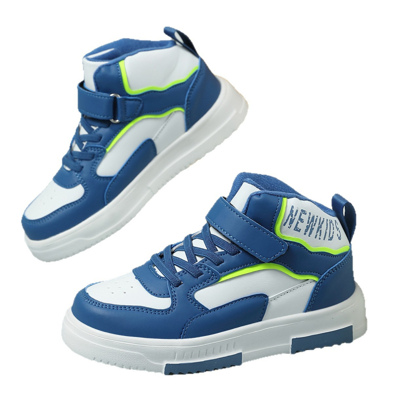 Dječje tenisice srednje visine s debelim đonom, kopča na Velcro, od umjetne kože, vodootporne