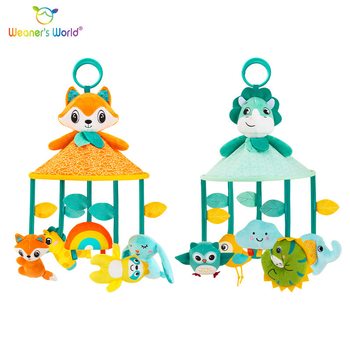 Плюшена висяща играчка за бебета 0–3 г с звънче за количка и креватче