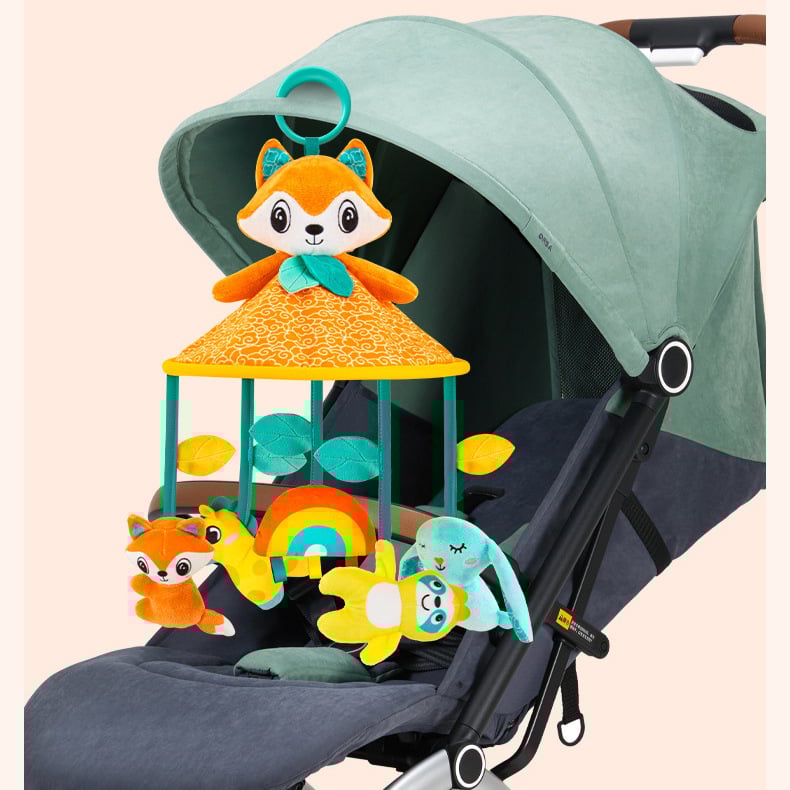 Плюшена висяща играчка за бебета 0–3 г с звънче за количка и креватче