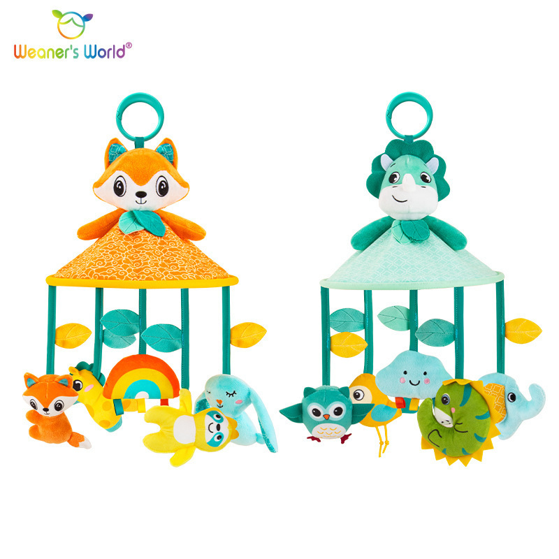 Плюшена висяща играчка за бебета 0–3 г с звънче за количка и креватче