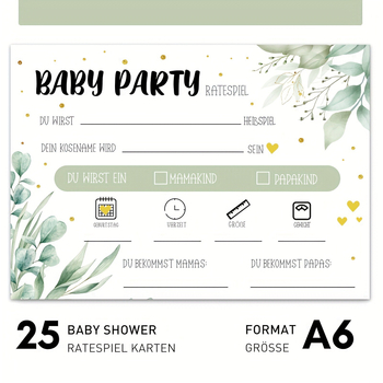 Poďakovania pre baby shower – štvorcové kartičky na stôl, kartón na kartičky, tlač