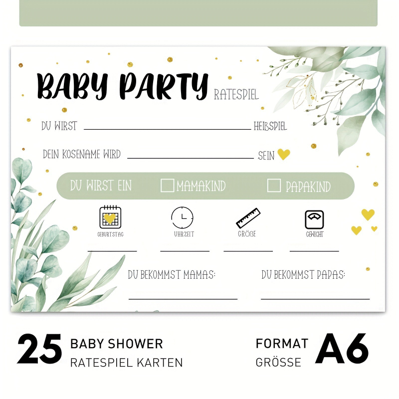 Poďakovania pre baby shower – štvorcové kartičky na stôl, kartón na kartičky, tlač