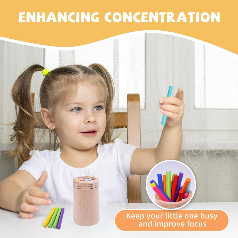 Drvene edukativne igračke za djecu – kreativne drvene rukotvorine, crtani stil, interaktivne senzorne igračke za roditelje i djecu