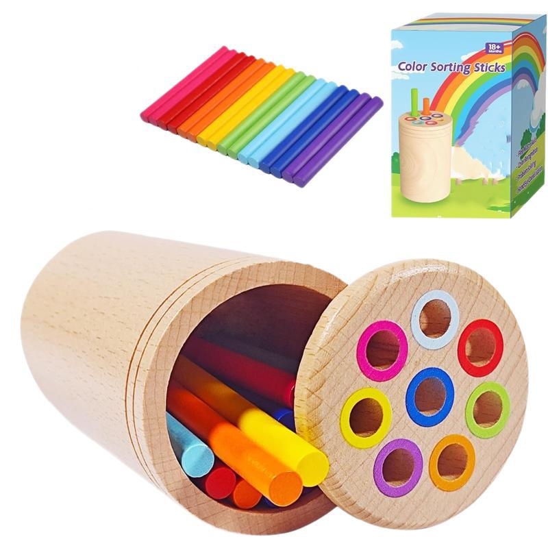 Drvene edukativne igračke za djecu – kreativne drvene rukotvorine, crtani stil, interaktivne senzorne igračke za roditelje i djecu