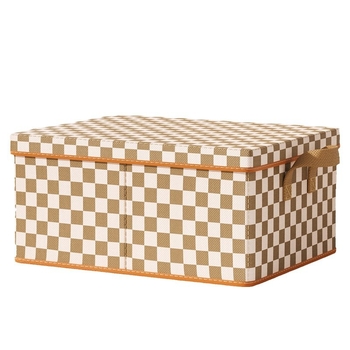 Cutie de depozitare pentru haine și lenjerie, tip sertar, pliabilă, 33 L, material Oxford, carouri