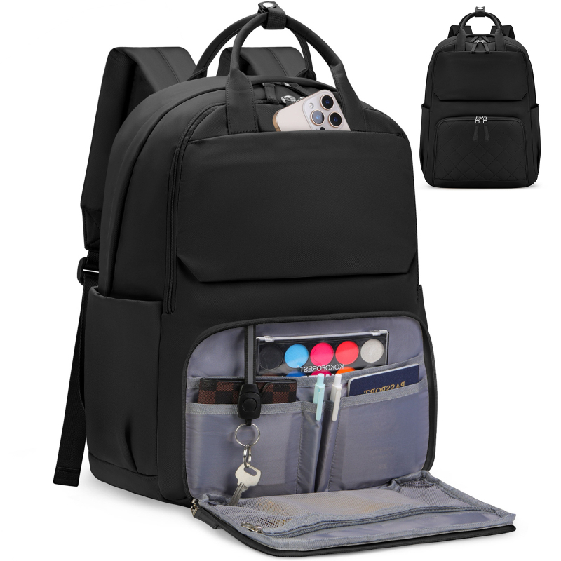 Dámsky batoh na notebook, mestský minimalistický štýl, polyester, objem 20–35 L, ultra ľahký, zakrivené ramenné popruhy