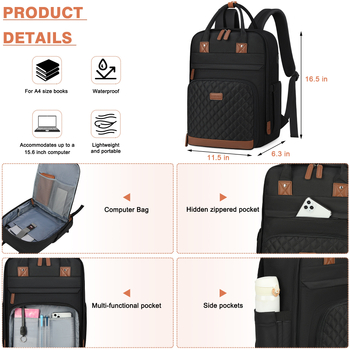 Rucsac casual pentru călătorii, poliester, impermeabil, rezistent la șocuri, respirabil, buzunar pentru laptop