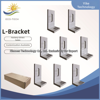 Hliníkový L-tvarovaný montážny držiak na solárne panely s nastaviteľným sklonom, materiál: hliníková zliatina, technológia spracovania: extrúzia, značka ECO-TECH, model 01