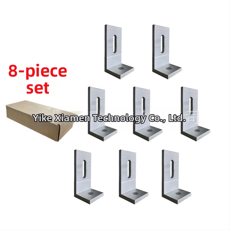 Aliuminio L formos saulės tvirtinimo laikiklis su reguliuojamu pakreipimo kampu, medžiaga: aliuminio lydinys, apdorojimo technologija: išspaudimas, prekinis ženklas ECO-TECH, modelis 01