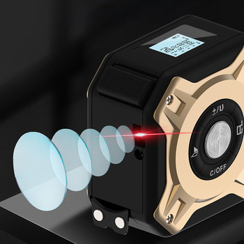 2-v-1 laserové meracie pásmo s podsvieteným LCD, dosah 131,2 palcov