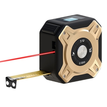 2-v-1 laserové meracie pásmo s podsvieteným LCD, dosah 131,2 palcov