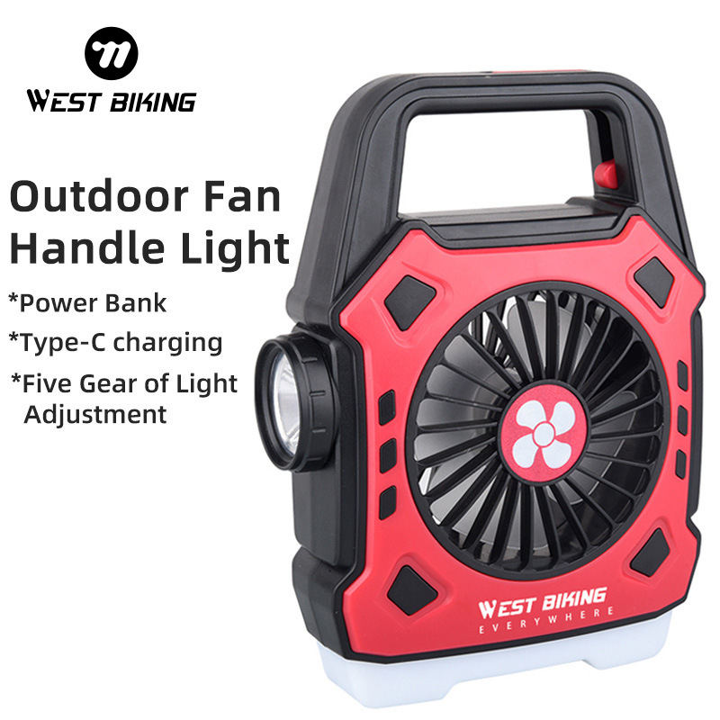West Rider's Višenamjenska kamping lampa s ventilatorom i brzim punjenjem – prijenosna vanjska lanternica i radno/tražiljno svjetlo