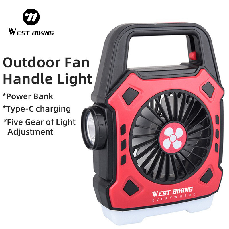 West Rider's Višenamjenska kamping lampa s ventilatorom i brzim punjenjem – prijenosna vanjska lanternica i radno/tražiljno svjetlo