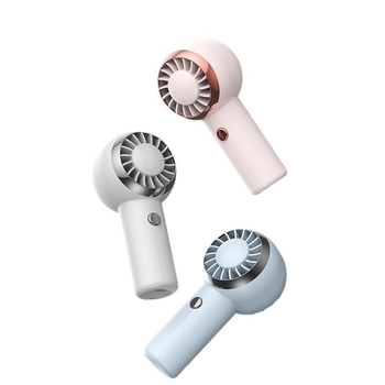 USB ručni i za oko vrata ventilator s 5 plastičnim lopaticama, motor s četkama, ugrađena baterija 300–500 mAh, 3 brzine, USB punjenje