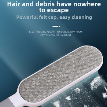 Elektrostatická kefa na oblečenie – plastové telo, odstraňuje chlpy a srsť domácich zvierat, čistiaca kefa, 2024 vydanie