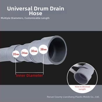 Predĺženie odvodného potrubia práčky s upínacím konektorom GTPSG-25MM; Materiál PVC+TPR; Normálny tlak 1.0; Inštalácia: priame vloženie; Značka LS