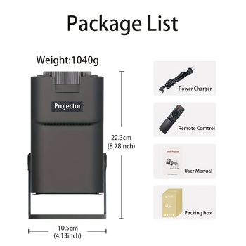 TIANYU Hy320/mini domáci projektor - rozlíšenie 1080p, jasnosť 280 ANSI, výkon 60W