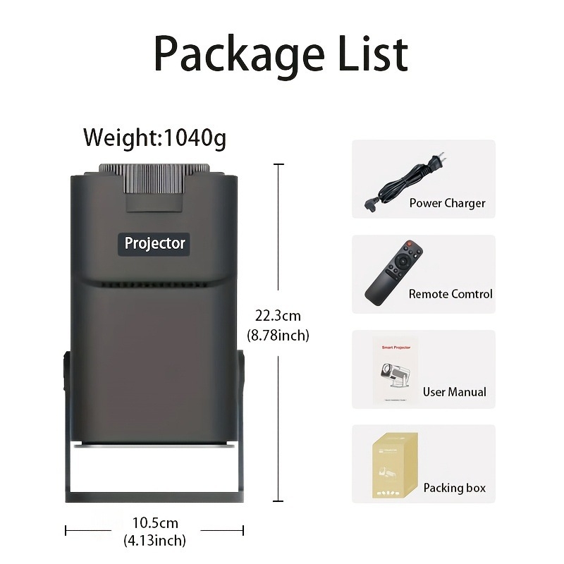 TIANYU Hy320/mini domáci projektor - rozlíšenie 1080p, jasnosť 280 ANSI, výkon 60W