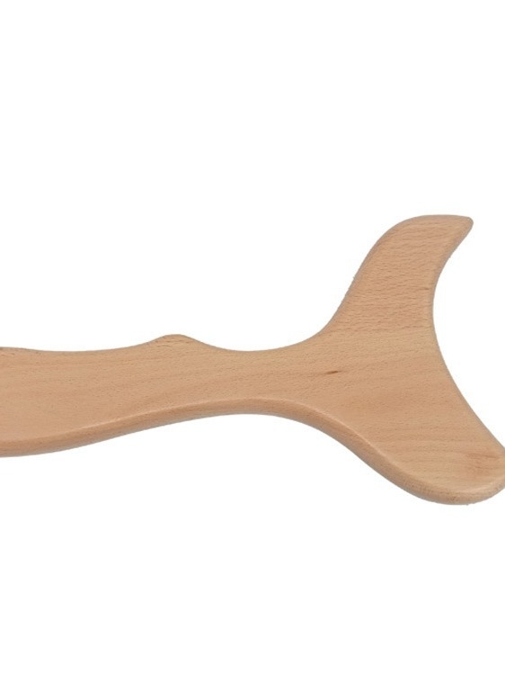 Drevená gua sha doska pre domáce fyzioterapeutické masáže – masívne drevo, vhodná na nohy a krk