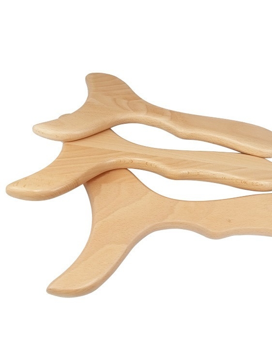 Drevená gua sha doska pre domáce fyzioterapeutické masáže – masívne drevo, vhodná na nohy a krk