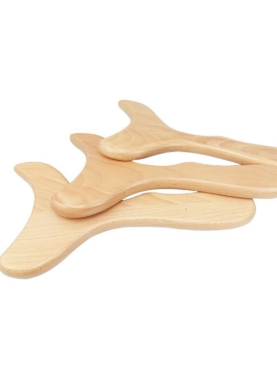 Drevená gua sha doska pre domáce fyzioterapeutické masáže – masívne drevo, vhodná na nohy a krk