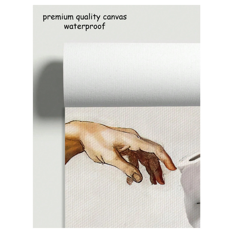 Bezokvirna platnena zidna umjetnost – skandinavski moderni apstraktni humor „Ruka Božja”, jedan panel, sprej tehnika