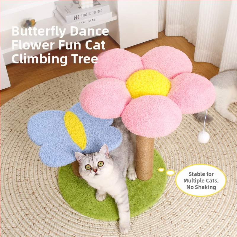 Katės laipiojimo rėmas ir medis iš Love climbing cool, audinio medžiaga, mielas stilius