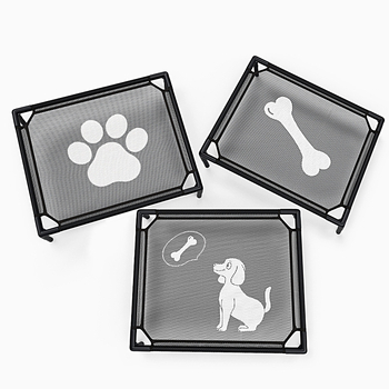 Pat de camping pentru animale de companie, din poliester, cu husă detașabilă lavabilă, respirabil și rezistent la umezeală pentru câini și pisici.