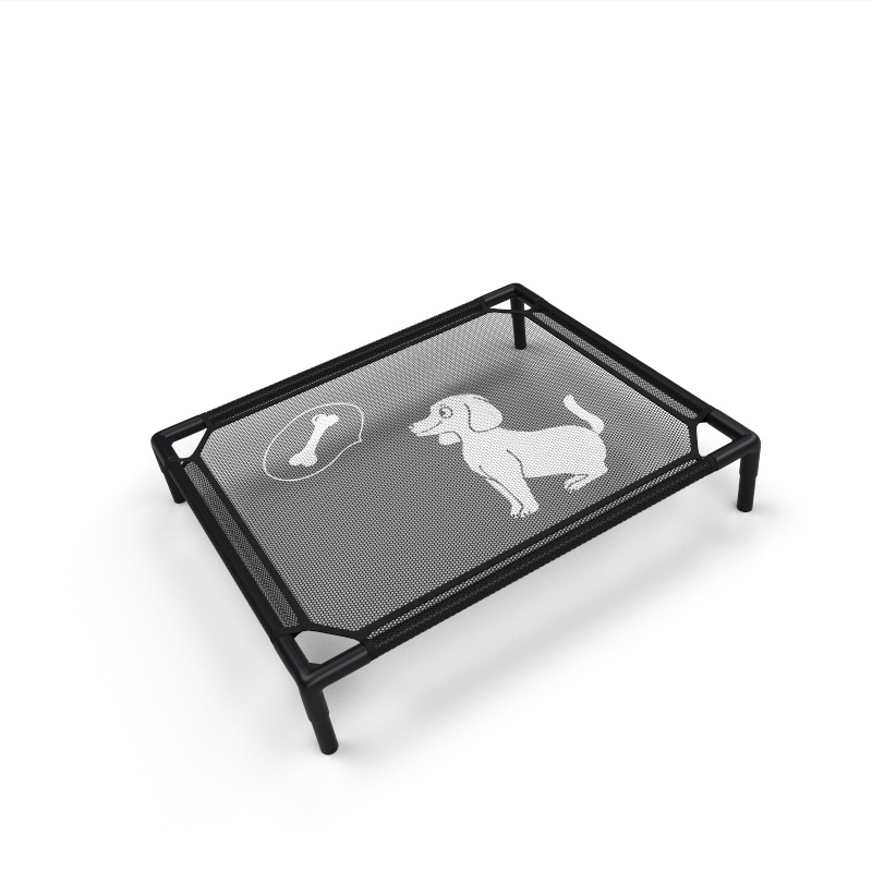 Pat de camping pentru animale de companie, din poliester, cu husă detașabilă lavabilă, respirabil și rezistent la umezeală pentru câini și pisici.