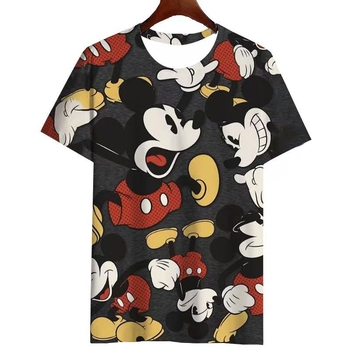 Muška brza suha kratka majica s okruglim izrezom, digitalni ispis s motivom životinja u karikaturi, 96% poliester