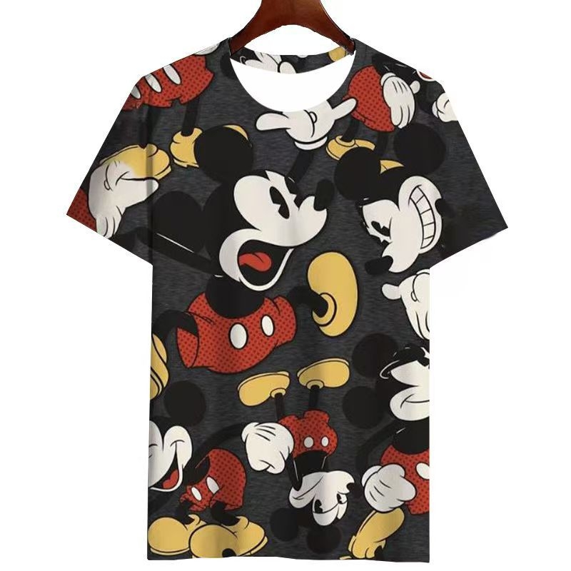 Muška brza suha kratka majica s okruglim izrezom, digitalni ispis s motivom životinja u karikaturi, 96% poliester