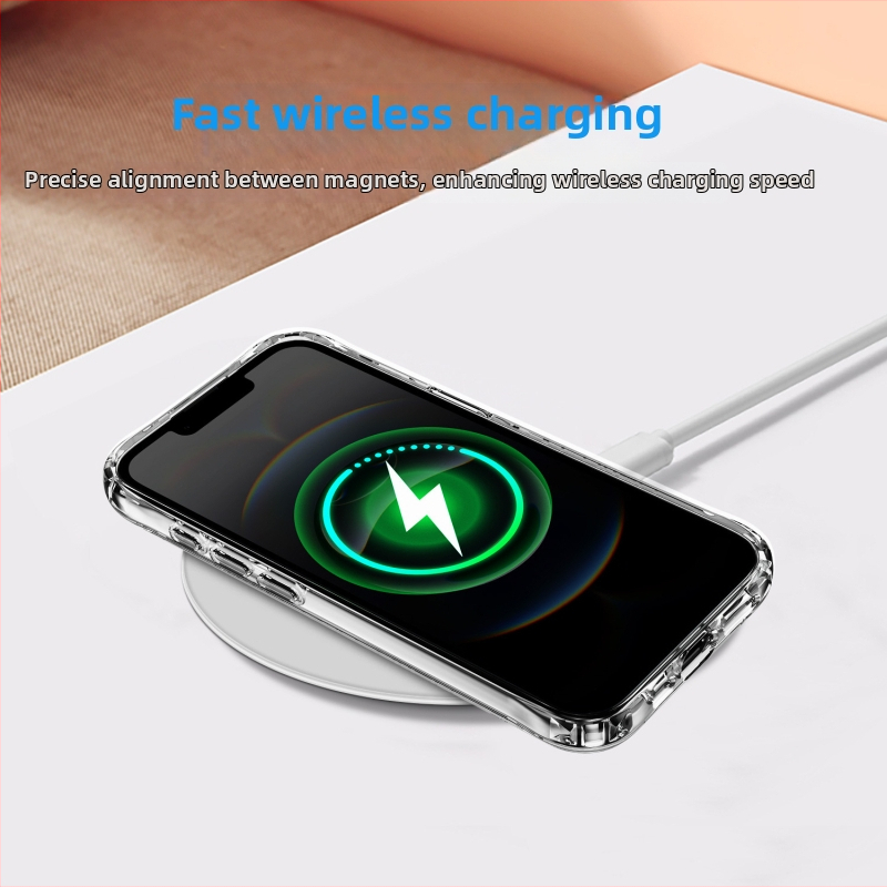 Priehľadný zadný kryt na telefón, TPU+PC, proti pádu, vstrekovane formovaný, kompatibilný s Apple a Samsung