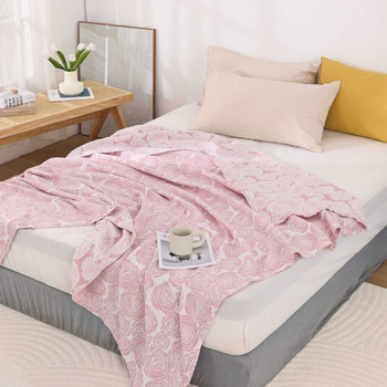 Letná ľahká bavlnená gáza uteráková prikrývka s reaktívnym farbením