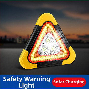 Trojuholníkový výstražný znak pre auto na stojane, reflexné LED svetlo, ABS konštrukcia, 5V napájanie