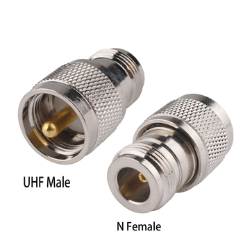 RF koaxiálny adaptér N na UHF (N-typ muža na UHF muža/žena) (Značka: vhrf; Izolátorový materiál: meď; Oblasť použitia: komunikačný konektor)