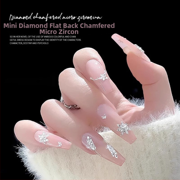 Zirkónové kamienky na nechty — tvar konského oka, prizmatické fasety, ploché zadné, vzory bloky a kvapky vody pre DIY šperky